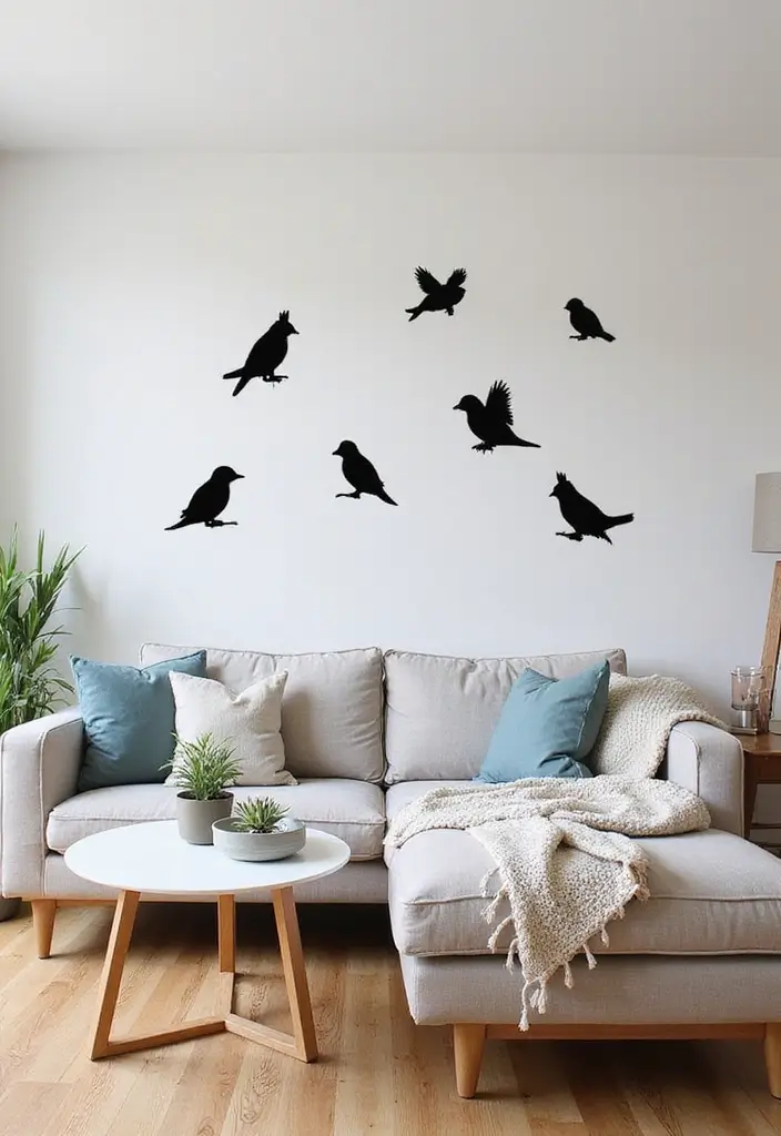 30 Living Room Decor Ideas to Inspire Your Home Design - 24. Use Wall Decals and Stickers