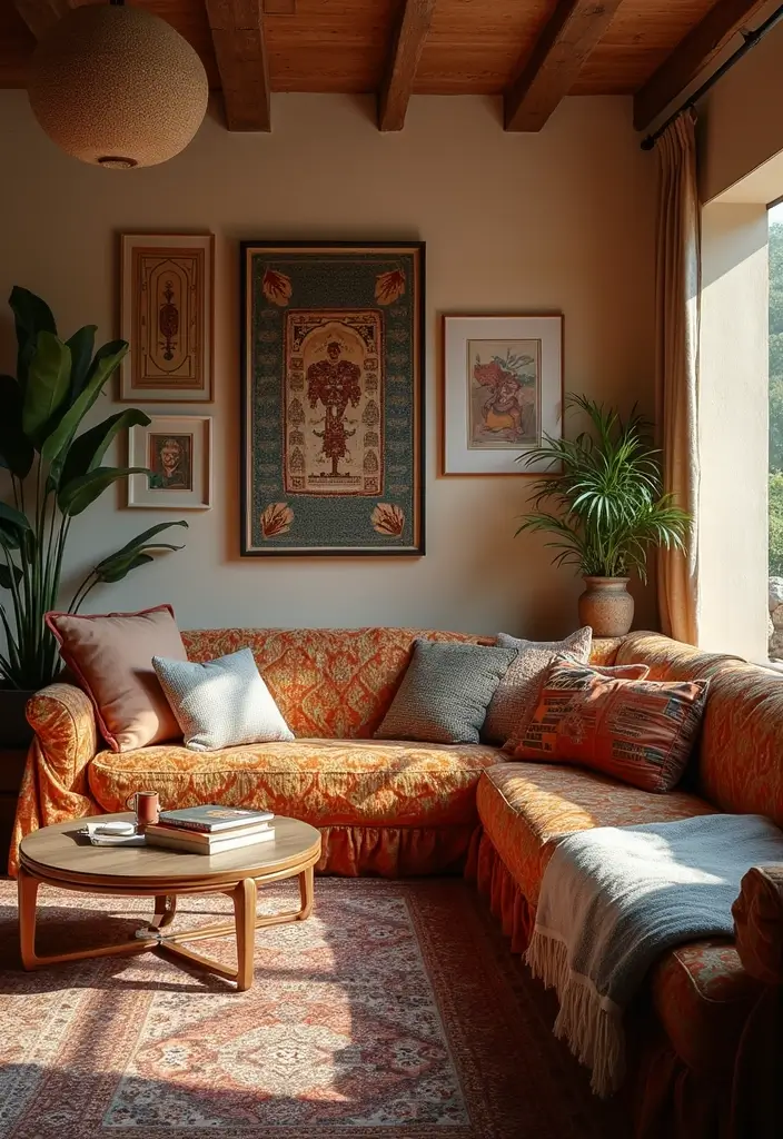 30 Living Room Decor Ideas to Inspire Your Home Design - 25. Embrace Cultural Influences