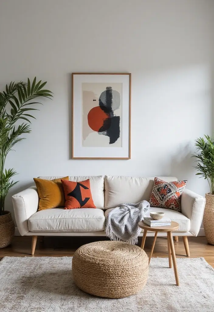 30 Living Room Decor Modern Ideas for Sleek Interiors - 17. Bold Geometric Patterns