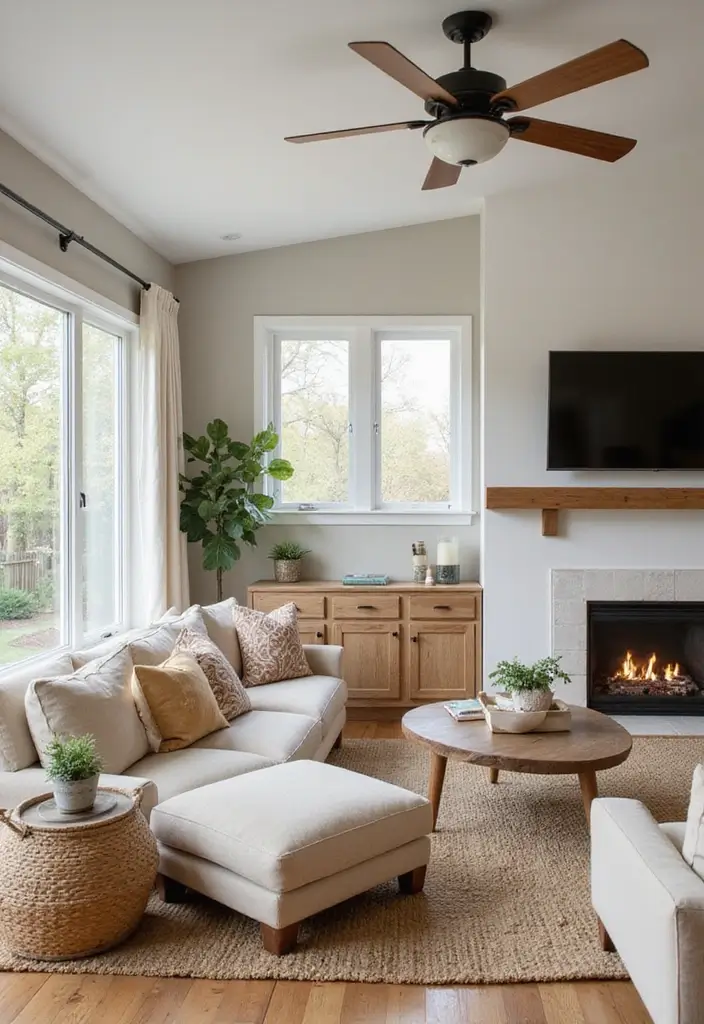 30 Living Room Decor Modern Ideas for Sleek Interiors - 26. Simple Outdoor-Inspired Decor