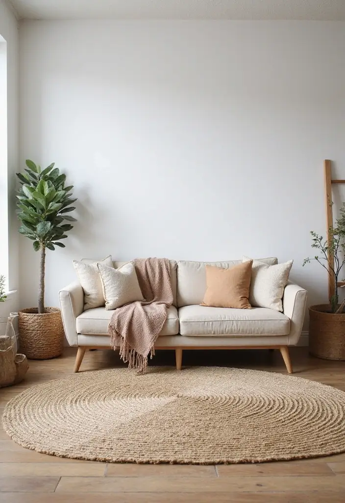 30 Living Room Decor Modern Ideas for Sleek Interiors - 5. Textured Rugs