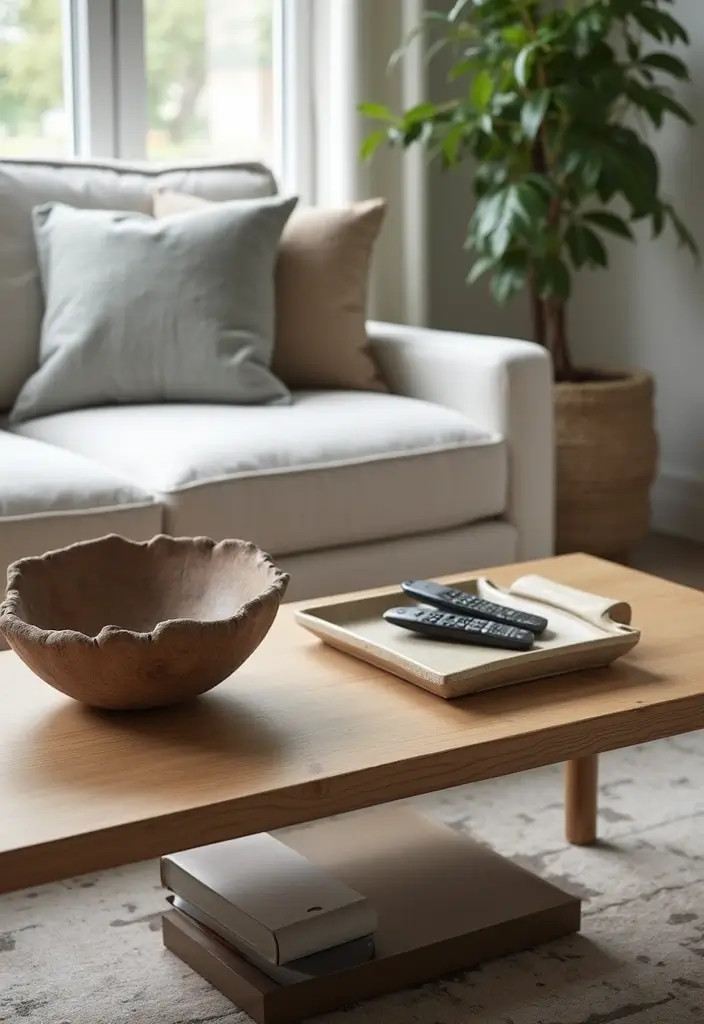 30 Living Room Table Decor Ideas for Everyday Style - 11. Functional Decor Items