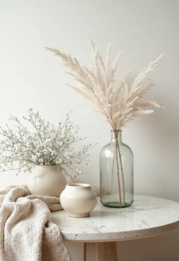 30 Living Room Table Decor Ideas for Everyday Style - 19. Light and Airy Decor