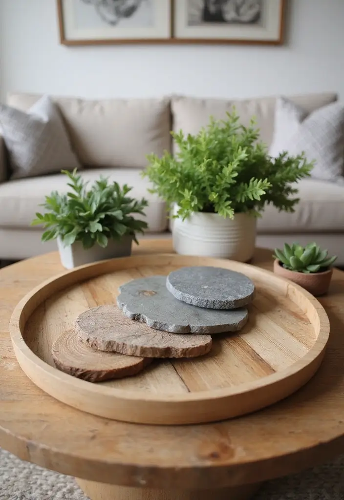 30 Living Room Table Decor Ideas for Everyday Style - 23. Incorporate Nature