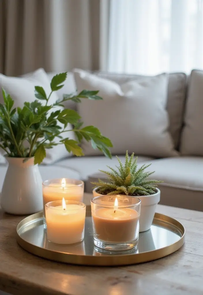 30 Living Room Table Decor Ideas for Everyday Style - 26. Clever Use of Mirrors