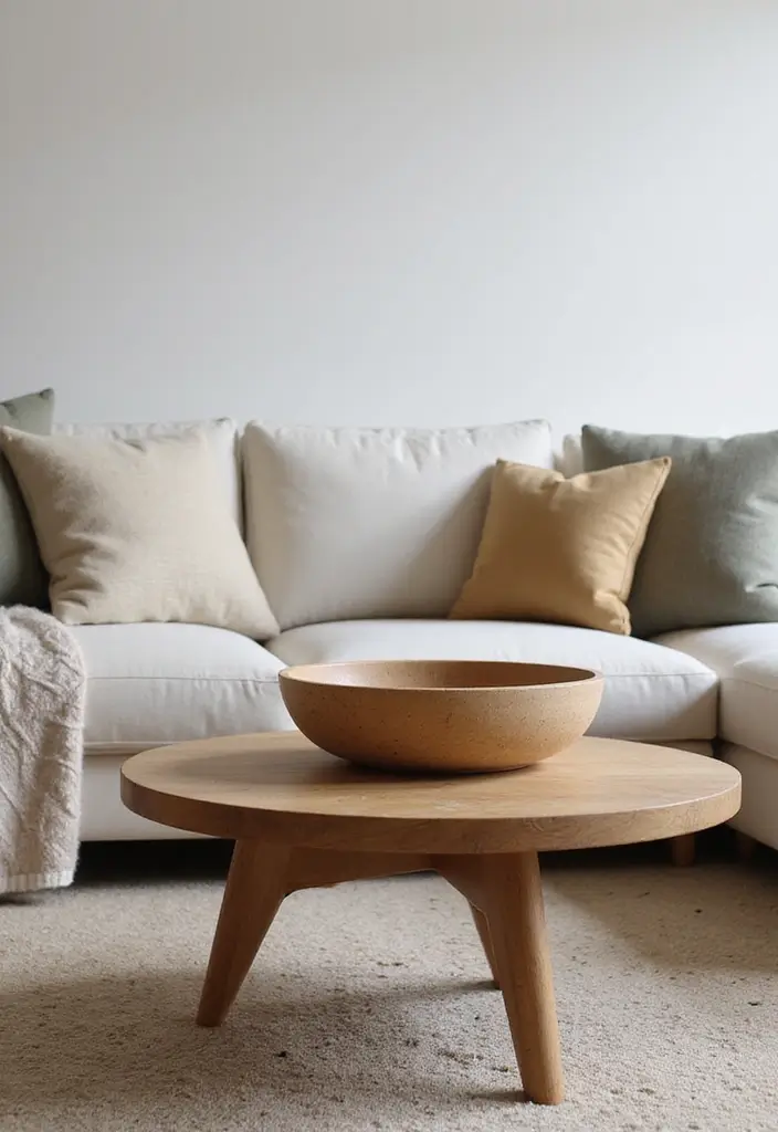 30 Living Room Table Decor Ideas for Everyday Style - 29. Minimalist Decorative Bowls