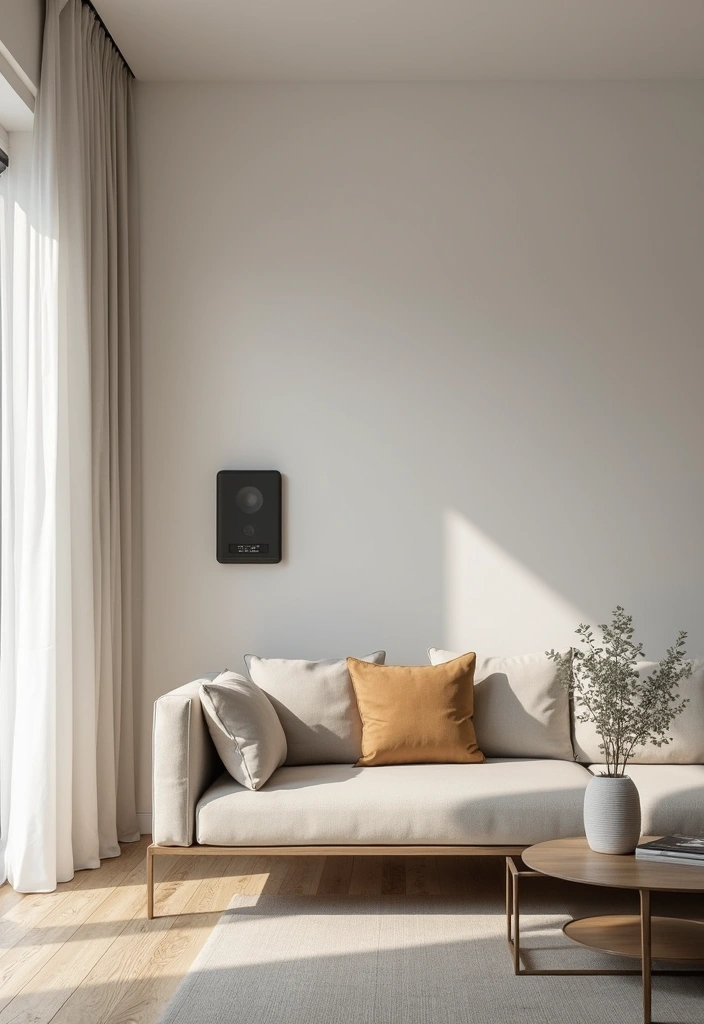 30 Minimalist Living Room Decor Ideas for Simple Living - 12. Smart Technology