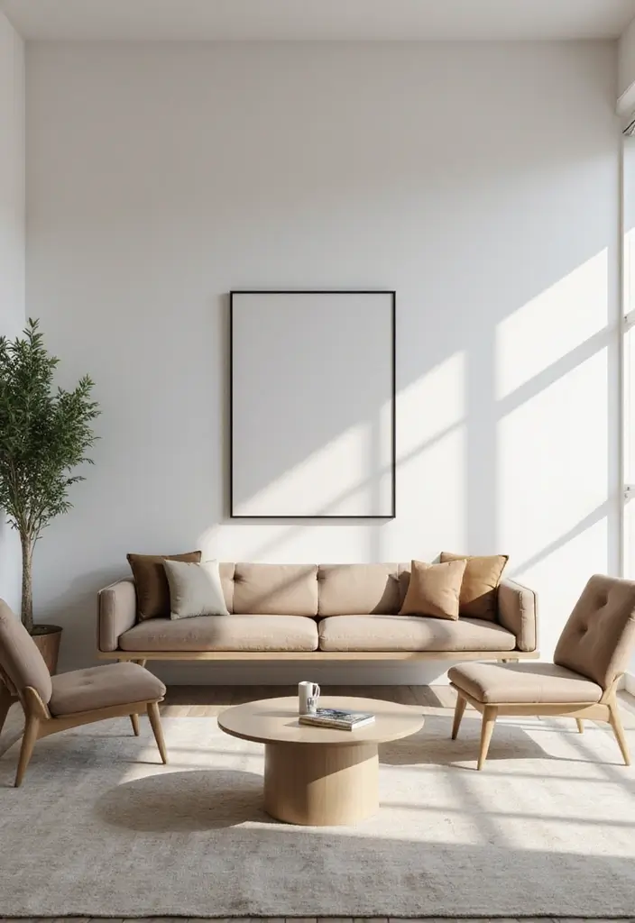 30 Minimalist Living Room Decor Ideas for Simple Living - 22. Floating Furniture