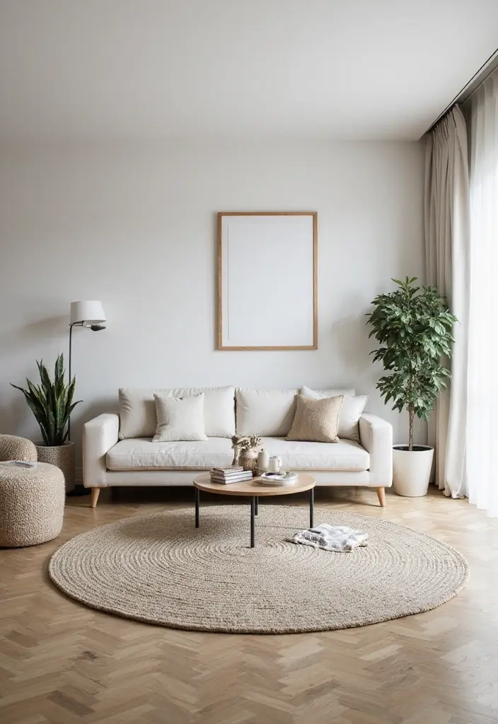 30 Minimalist Living Room Decor Ideas for Simple Living - 29. Thoughtful Layout