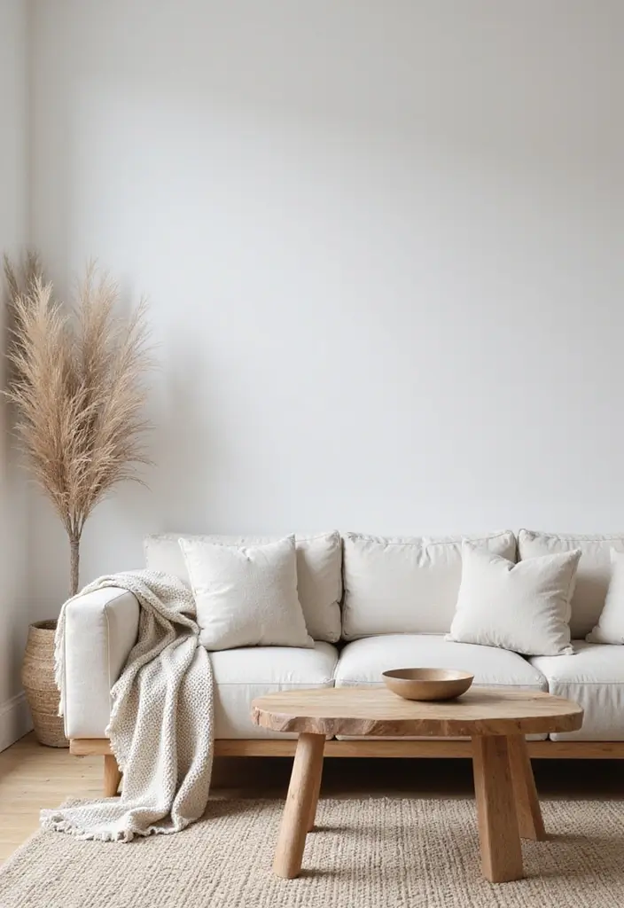 30 Minimalist Living Room Decor Ideas for Simple Living - 5. Simple Textures