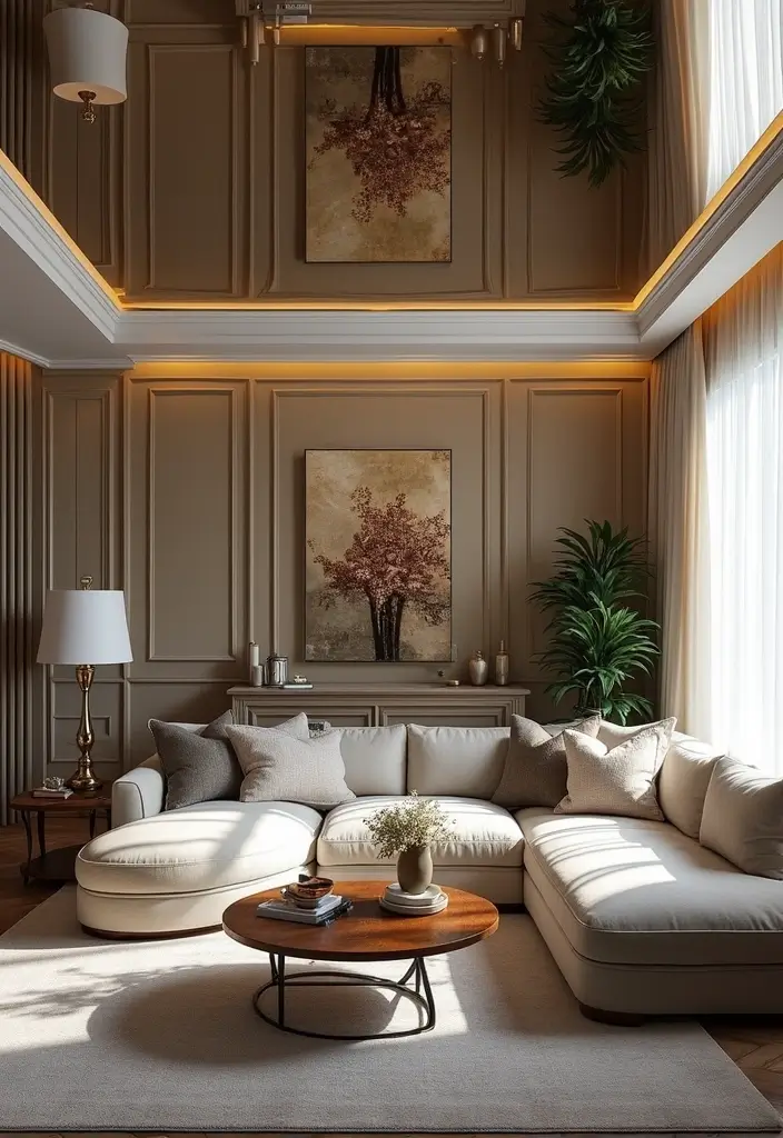 30 Mirror Wall Decor Living Room Ideas for Reflective Beauty - 22. Mirrored Ceiling Panels