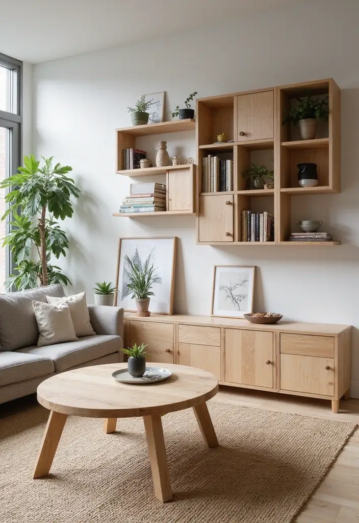 30 Modern Living Room Decor Ideas for a Chic Look - 10. Natural Wood Accents