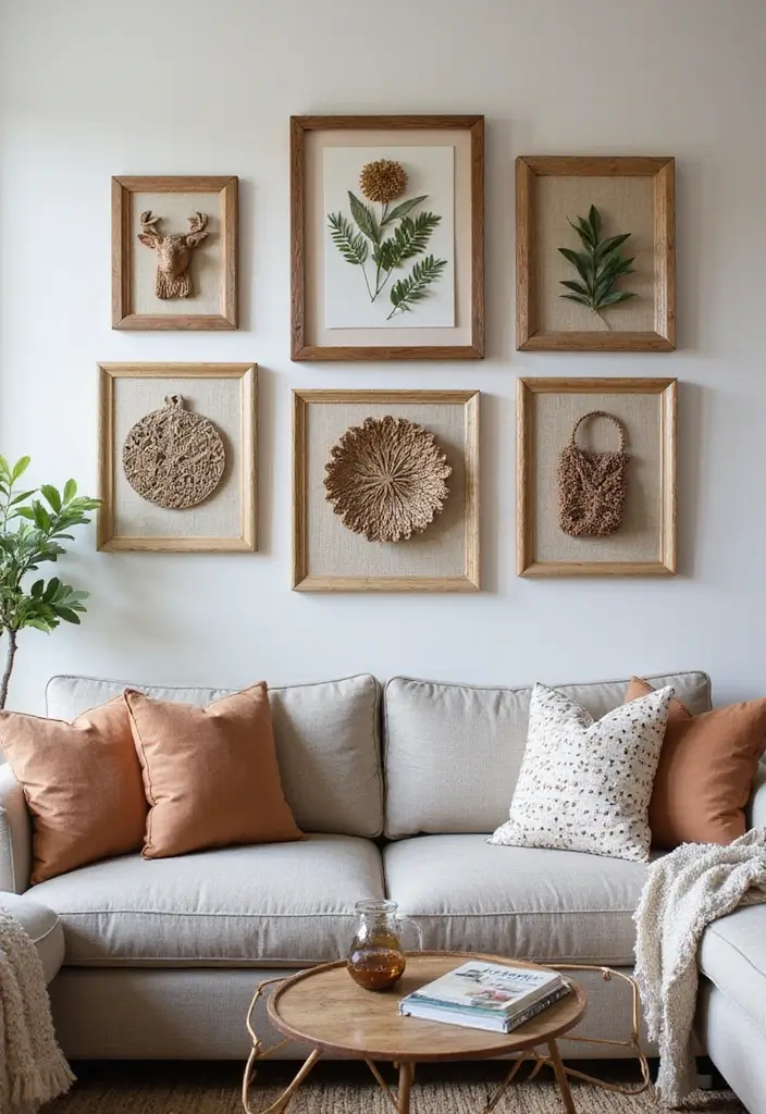 30 Modern Living Room Decor Ideas for a Chic Look - 13. Sustainable Art Pieces