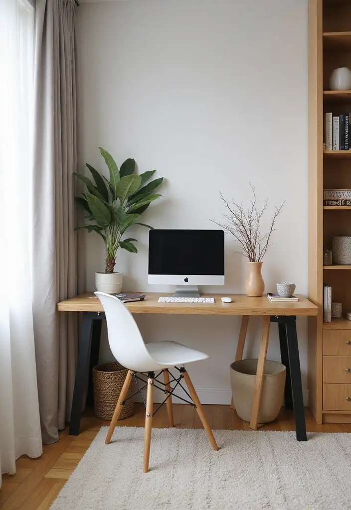 30 Modern Living Room Decor Ideas for a Chic Look - 21. Chic Home Office Nooks