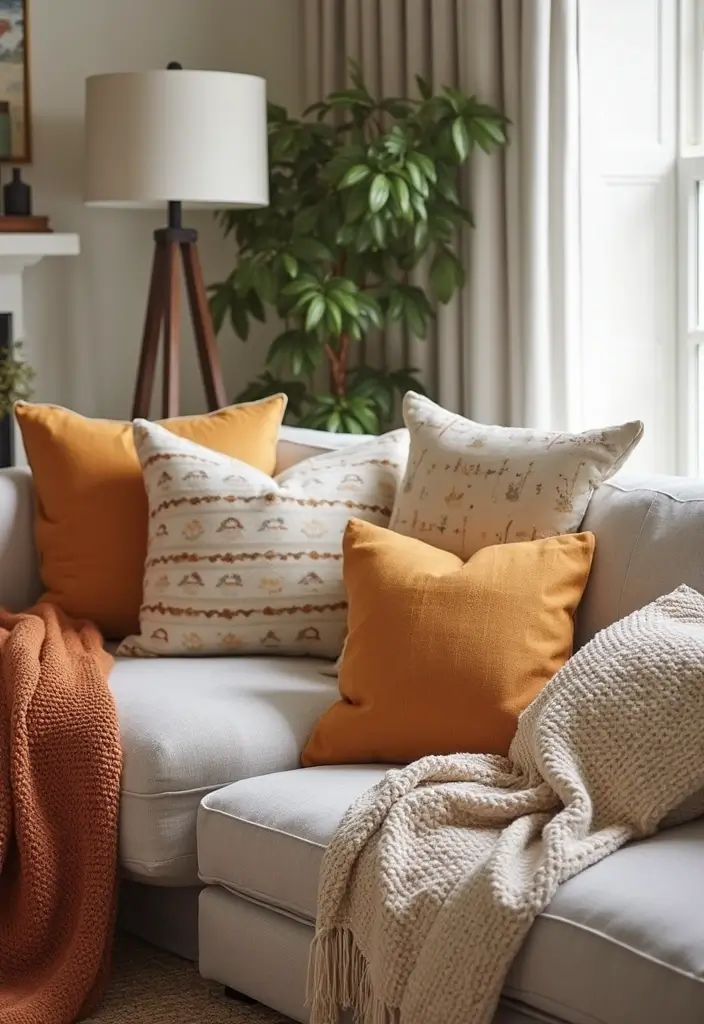 30 Modern Living Room Decor Ideas for a Chic Look - 29. Seasonal Decor Flips