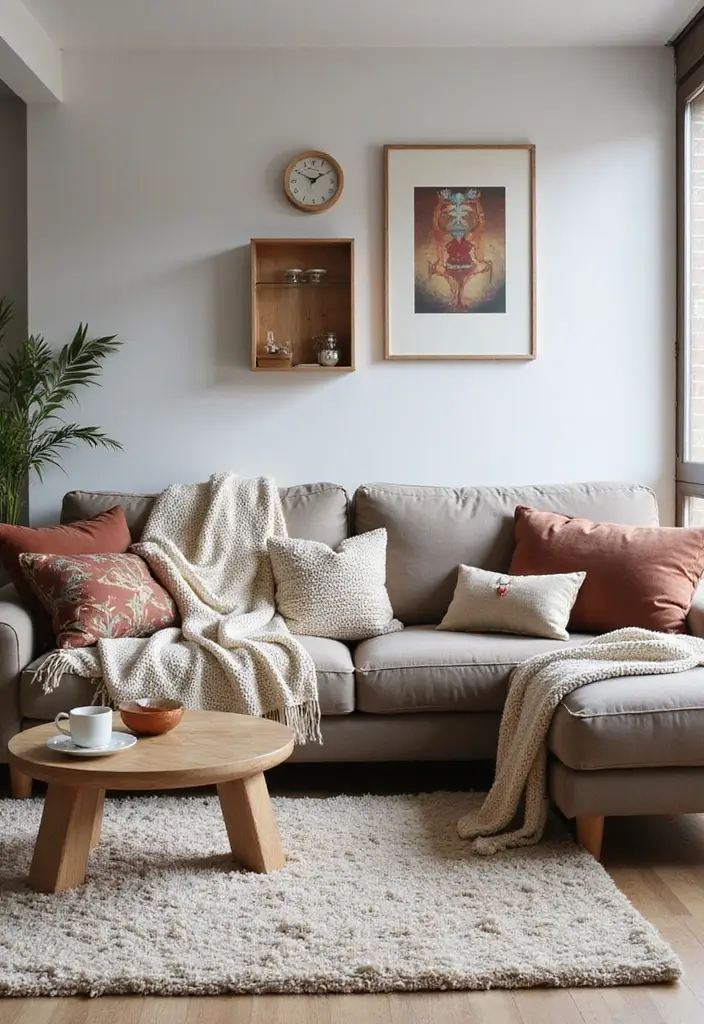 30 Modern Living Room Decor Ideas for a Chic Look - 5. Cozy Textiles for Comfort
