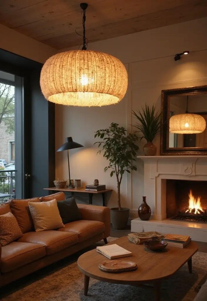 30 Modern Living Room Decor Ideas for a Chic Look - 7. Statement Lighting Fixtures