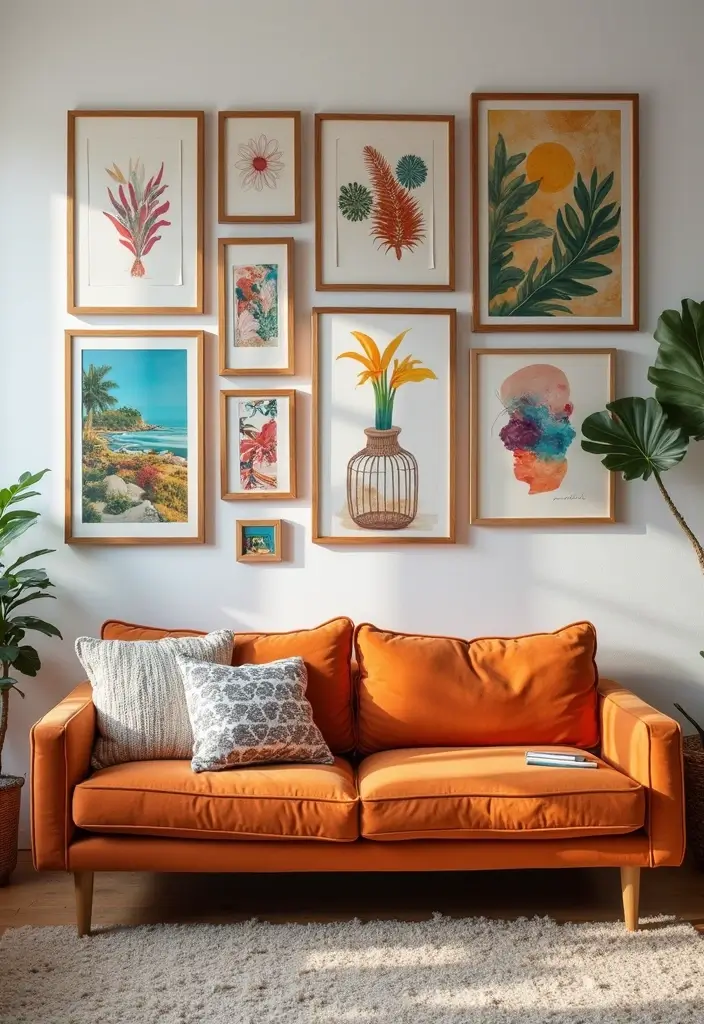 30 Modern Living Room Decor Ideas for a Chic Look - 9. Artistic Gallery Walls