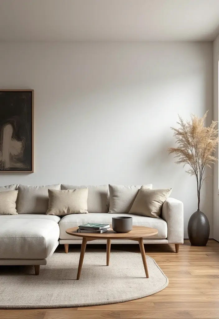 30 Neutral Living Room Decor Ideas for Subtle Elegance - 10. Sleek Furniture Lines