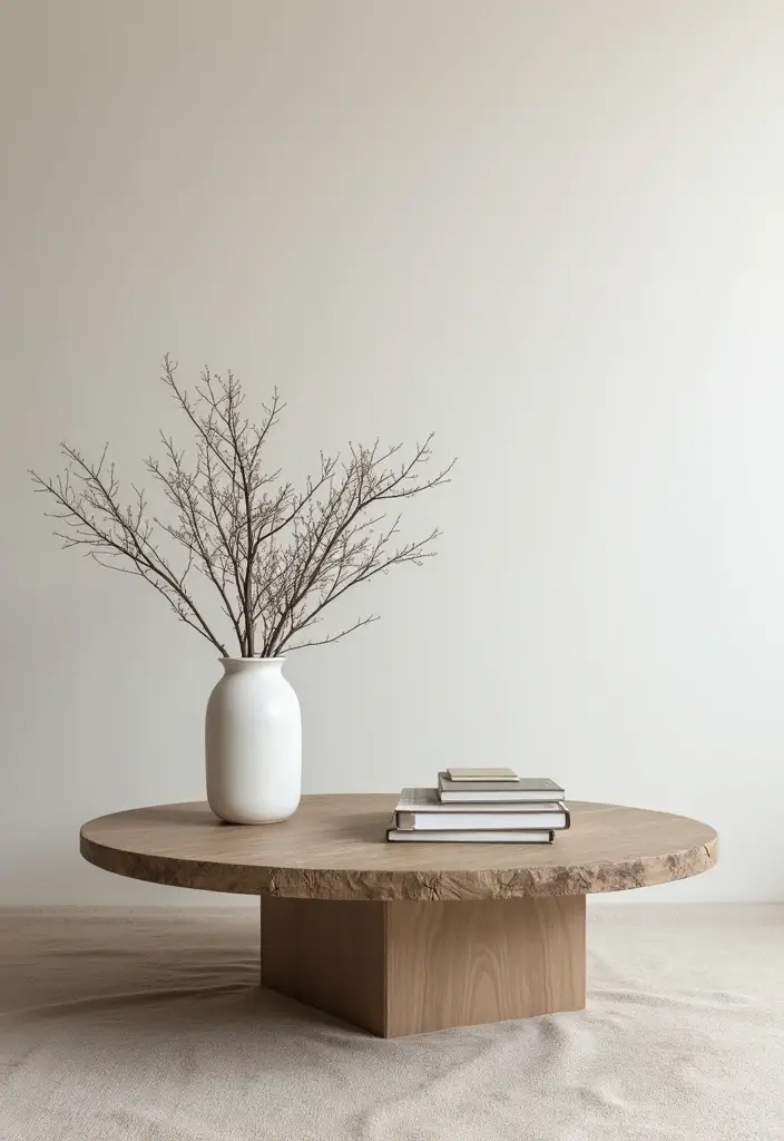 30 Neutral Living Room Decor Ideas for Subtle Elegance - 12. Minimalist Coffee Tables