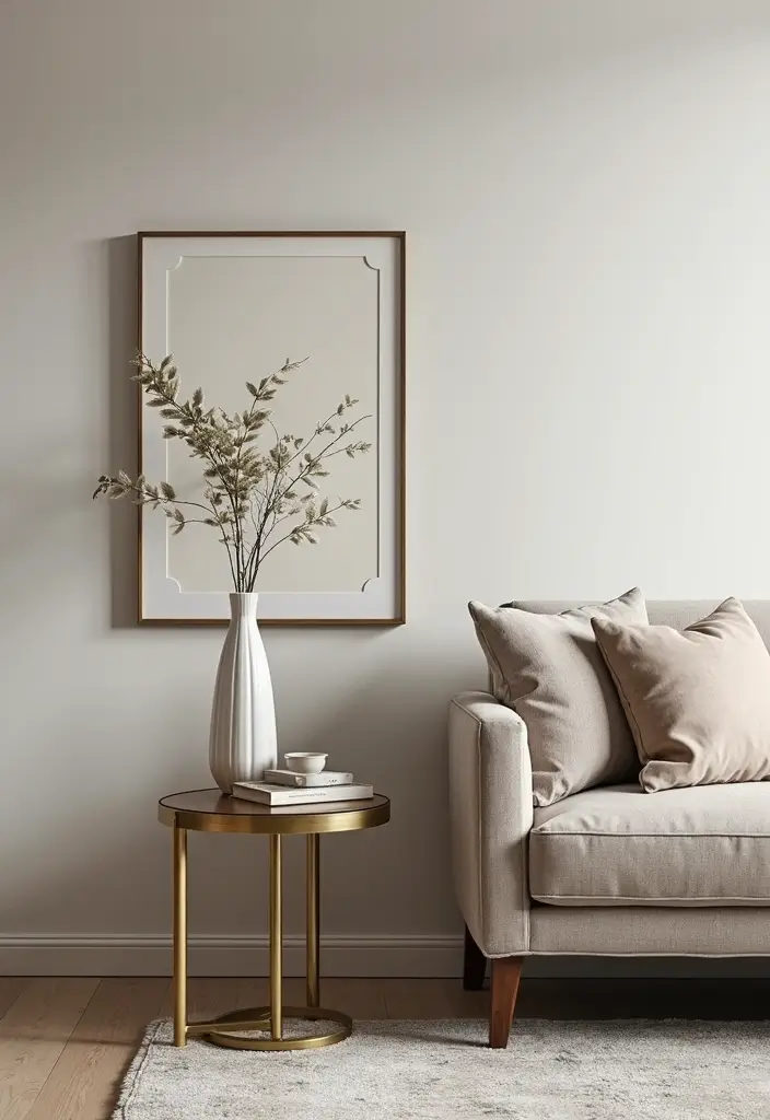 30 Neutral Living Room Decor Ideas for Subtle Elegance - 29. Elegant Side Tables