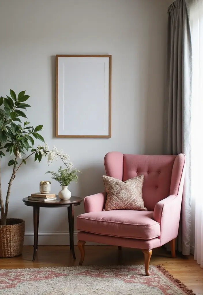 30 Pink Living Room Decor Ideas for a Soft and Playful Look - 16. Pink Accent Chairs