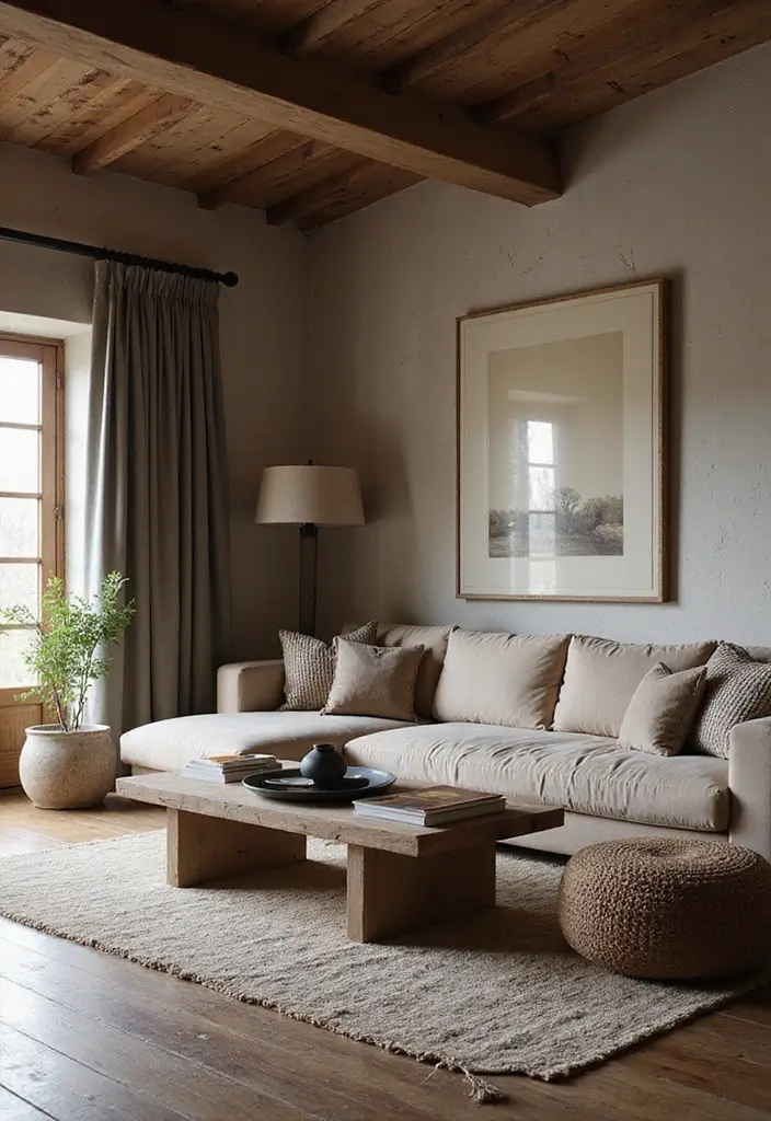 30 Rustic Living Room Decor Ideas for a Country Feel - 21. Mixing Modern and Rustic