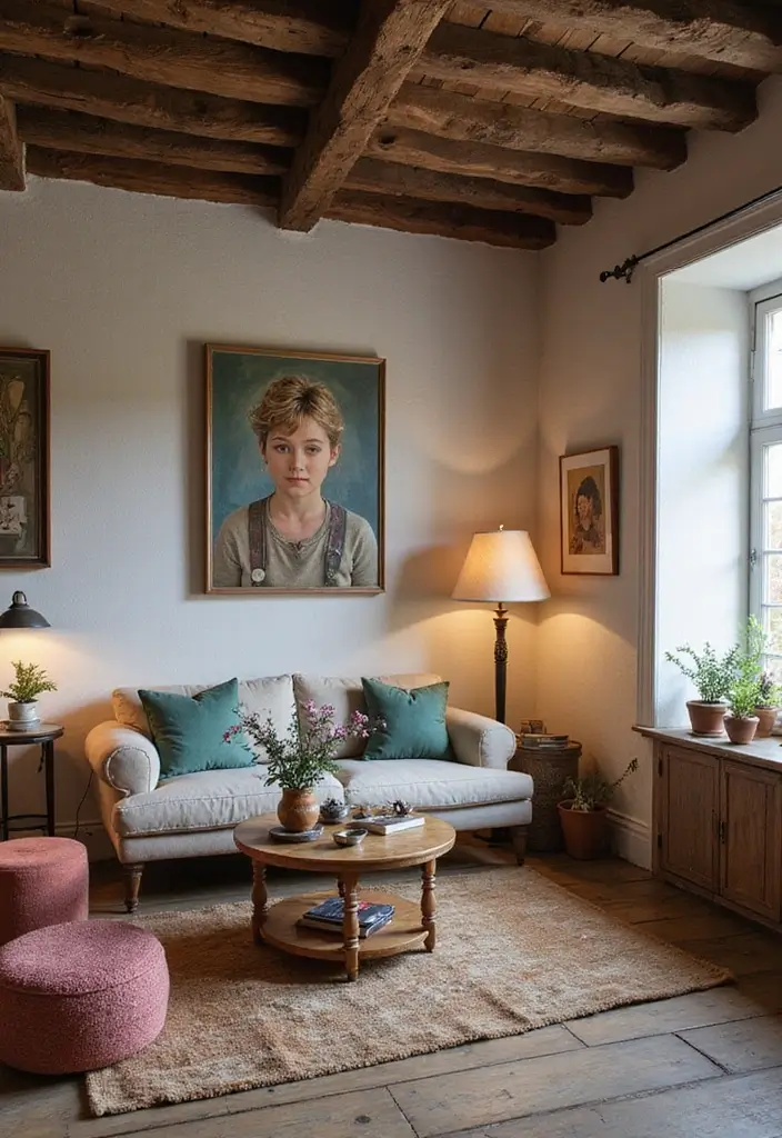 30 Rustic Living Room Decor Ideas for a Country Feel - 29. Whimsical Decor Touches