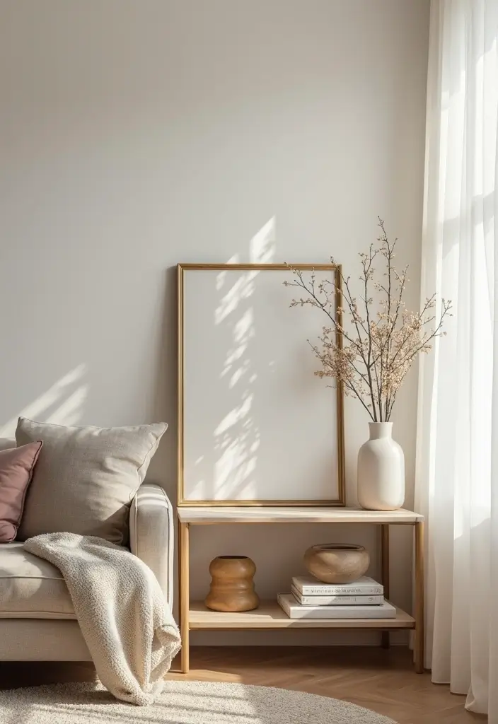 30 Shelf Decor Living Room Ideas for Stylish Displays - 16. Incorporate Mirrors