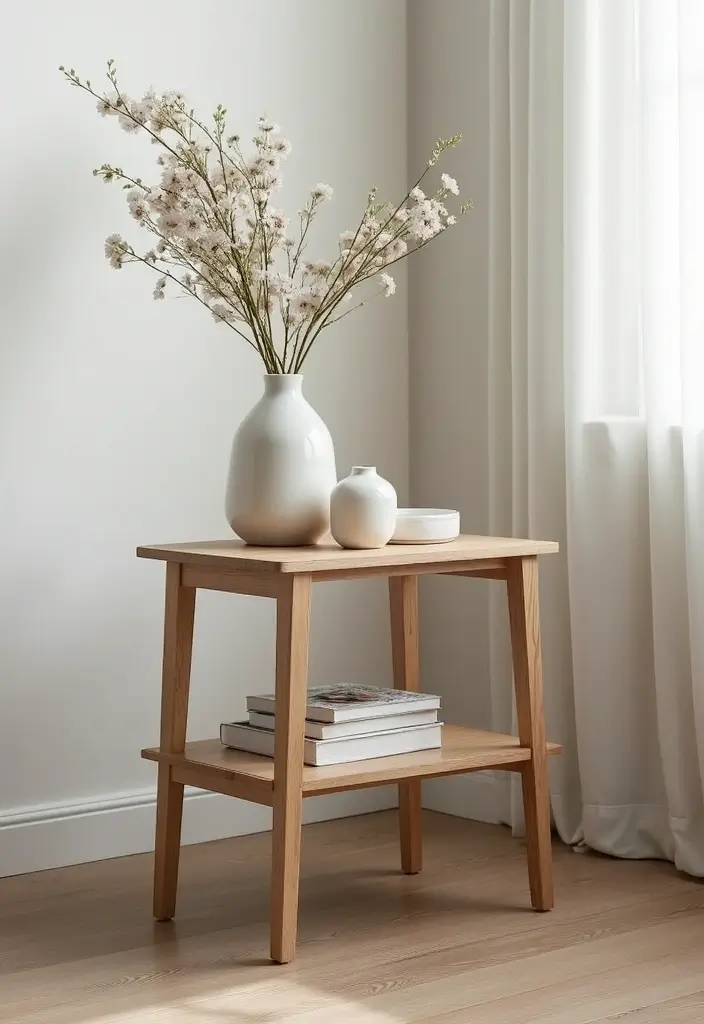 30 Side Table Decor Living Room Ideas for Extra Charm - 14. Double-Tiered Tables