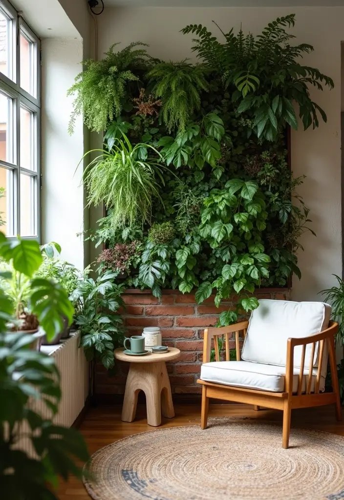 30 Small Living Room Decor Ideas to Maximize Space - 16. Vertical Gardens