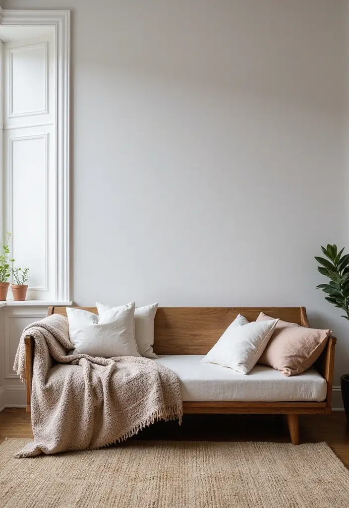 30 Small Living Room Decor Ideas to Maximize Space - 27. Incorporate a Daybed