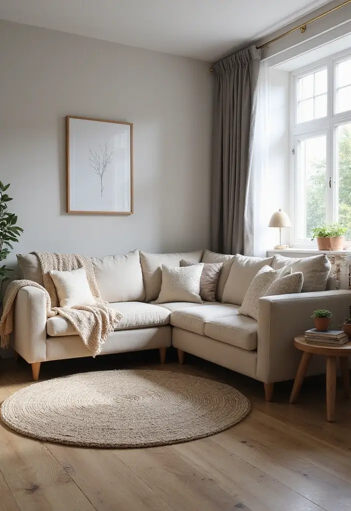 30 Small Living Room Decor Ideas to Maximize Space - 3. Use a Sectional Sofa