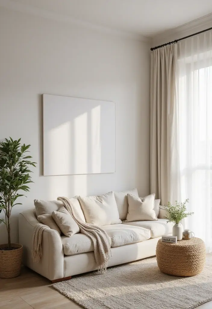 30 Small Living Room Decor Ideas to Maximize Space - 9. Choose Light Colors for Walls