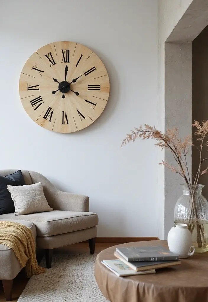 30 Wall Clock Decor Living Room Ideas for Functional Style - 23. Wall Clocks as Art