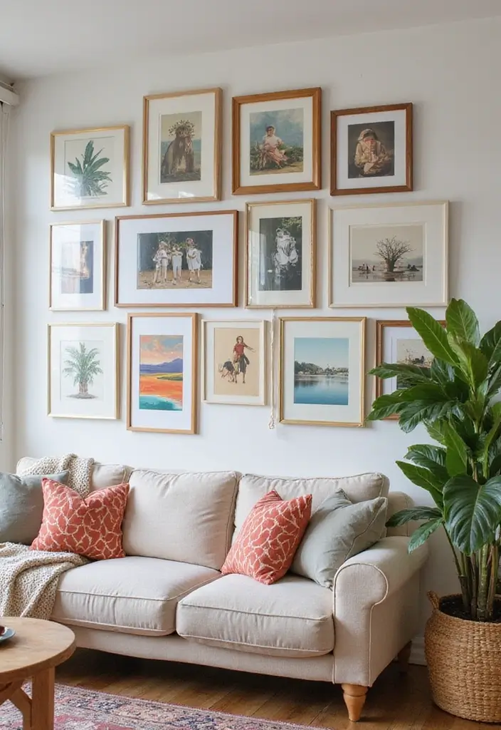 30 Wall Decor Living Room Ideas for a Beautiful Home - 2. Gallery Walls