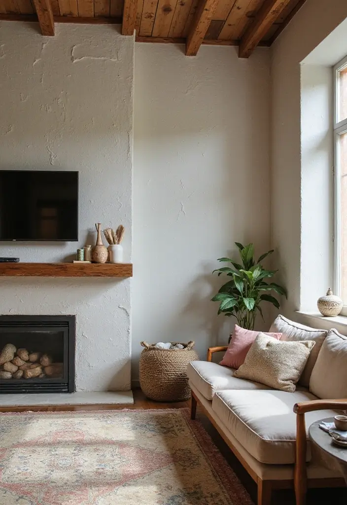 30 Wall Decor Living Room Ideas for a Beautiful Home - 27. Textured Paint Techniques